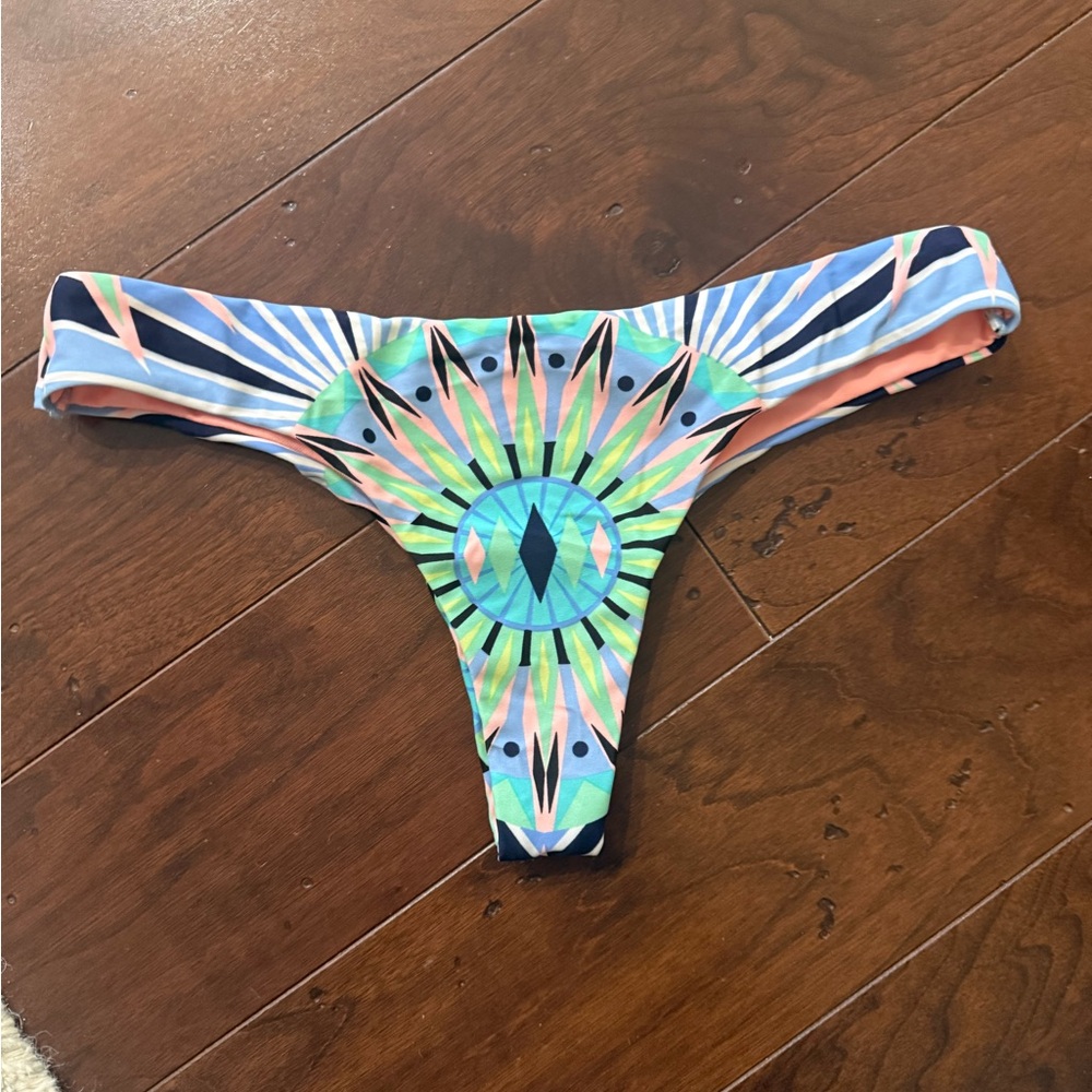 Colorful Geometric Bikini Bottom - y2k vintage